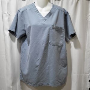 Figs Catarina Technical Collection one pocket v-neck scrub top, light bl…